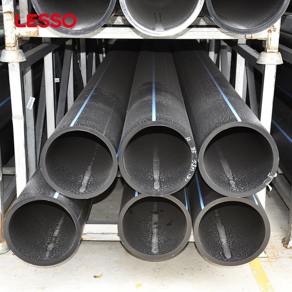 LESSO long service life corrosion resistance blue black 110 160 180 200 250 315 355 400 450 90mm pe pipes