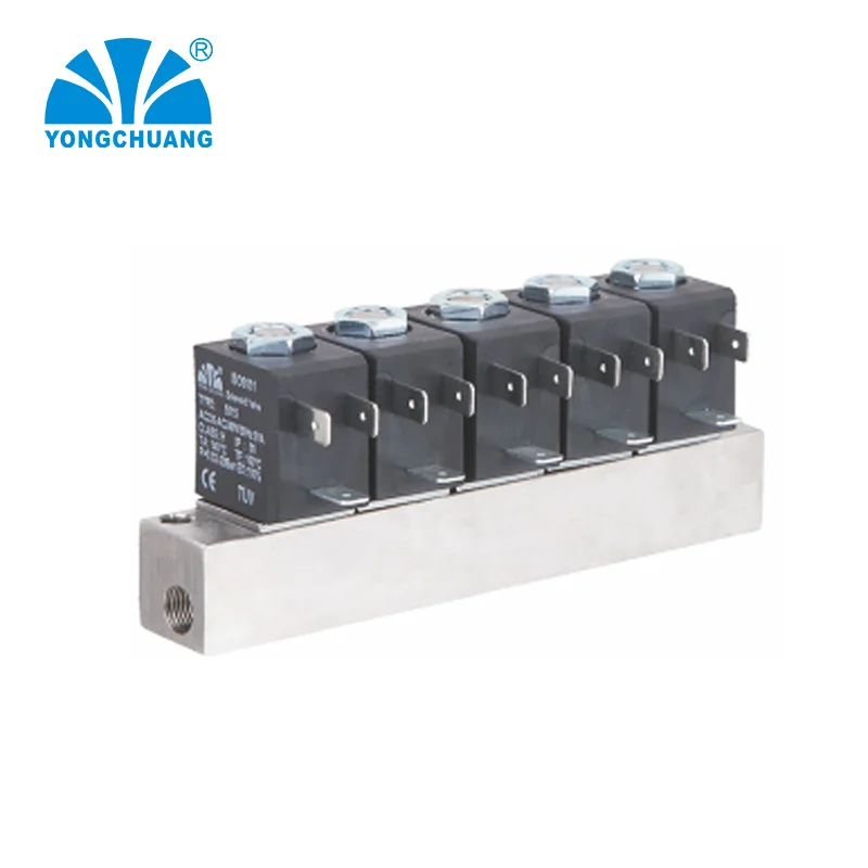 YONGCHUANG YCZ water 2 way valve manifold 24v solenoid valve for filling machine plastic injection machines