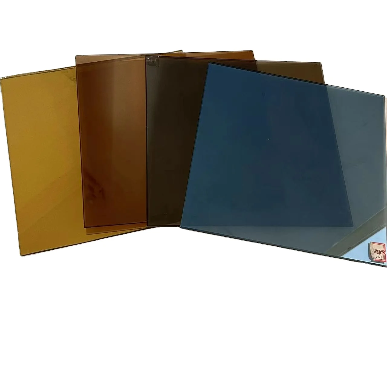 Stained Glass Transparent For Wall Painting glass for building tint color lake blue golden super silver 3.7mm reflective glass