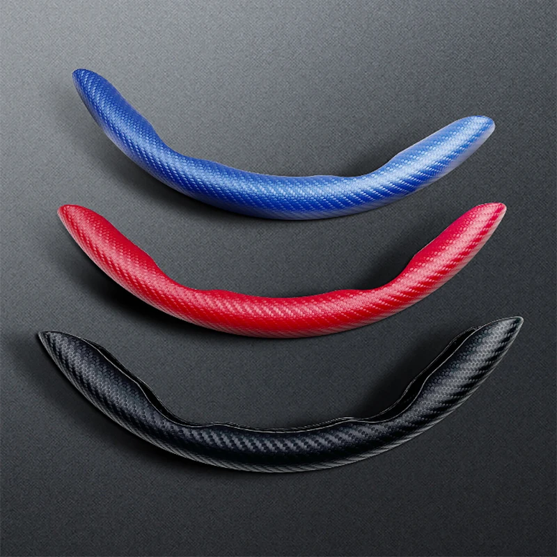 Car interior accessories manufactory direct deal carbon fiber steering wheel cover anti slip comfortable steering wheel cover