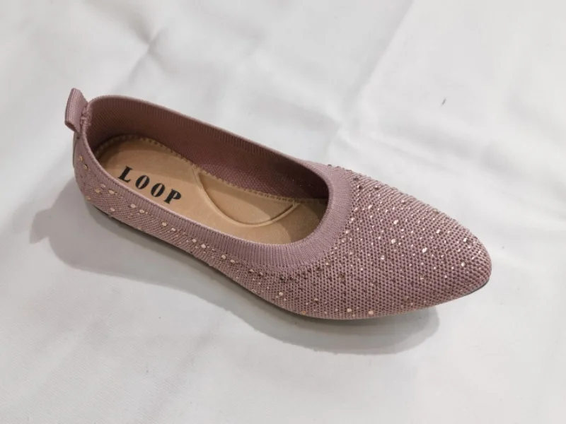 New Fashion Ballet Flats Summer Breathable Shoes Knit Mesh Loafers for Women