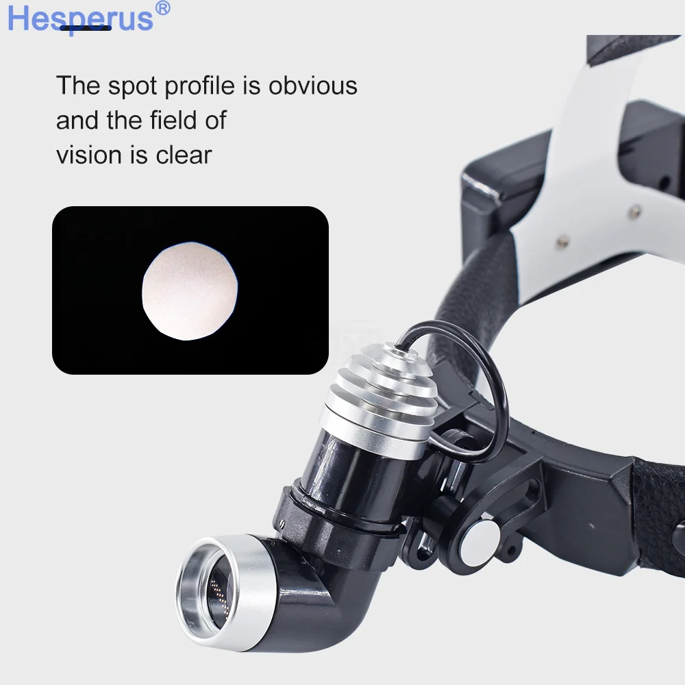5W ENT Head Wearing Light Lamp For Binocular Loupes Brightness Spot Ajustable Dental Lab Headlamp Surgical Headlight