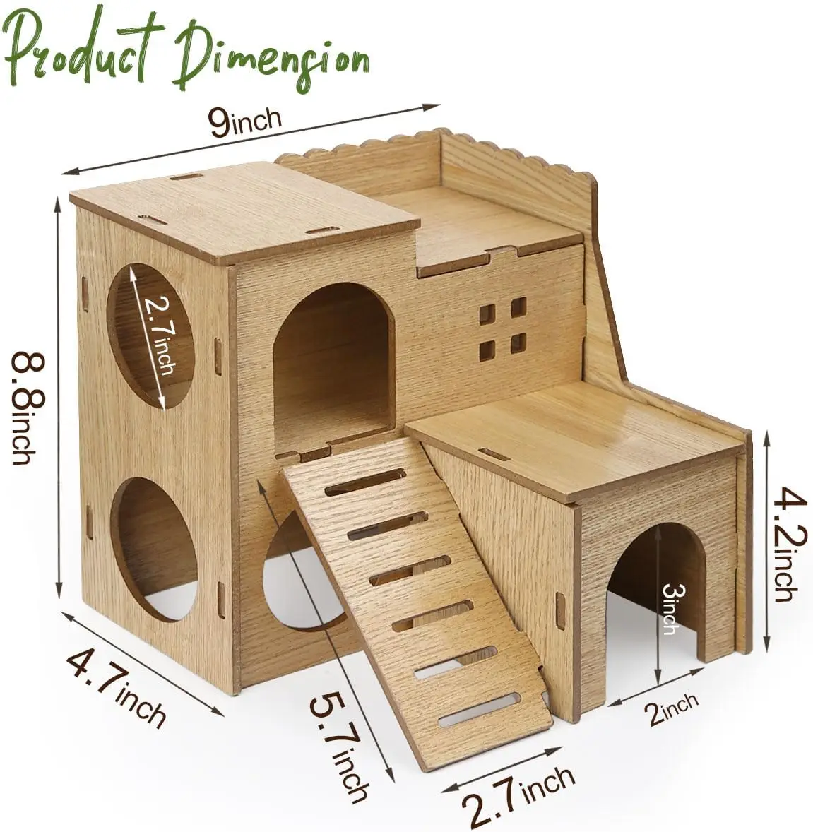 custom price hamster cage pet houses furniture wood Large hideout hamster cage chinchillas with slide