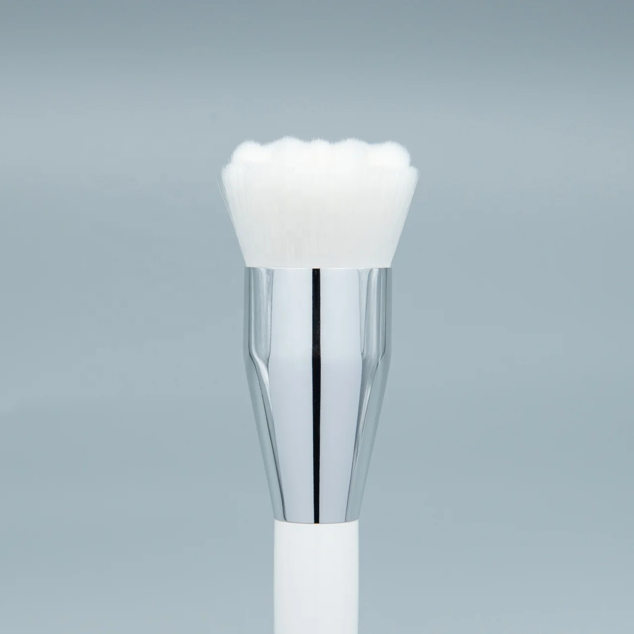 2024 Private Label Facial Skincare Brush Set Synthetic Hair Injection Handle Vegan Brush White Facial Cleansing Brush