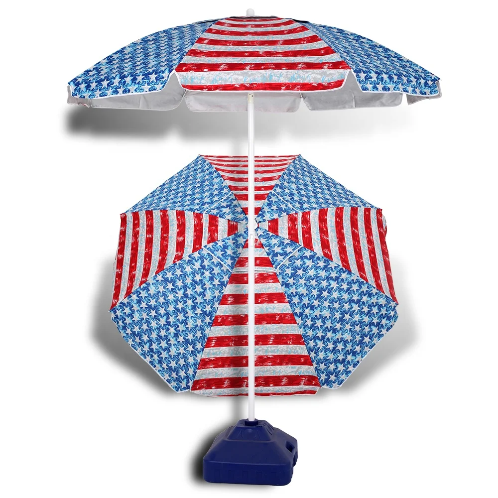 Wholesale Custom Design  Beach Umbrella  Free Sample Sun Umbrella Potable Beach Umbrella Beach