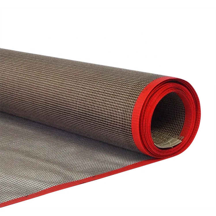 4*4 мм Размер сетки двойной утка и двойной деформации PTFE с покрытием открытая сетчатая ткань конвейерная лента