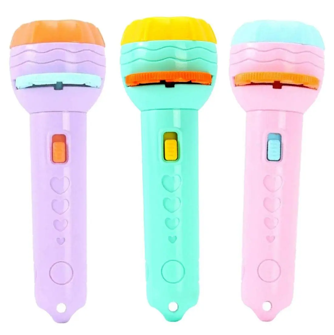 Children projection flashlight early education enlightenment flashlight dinosaur fruit digital children toys