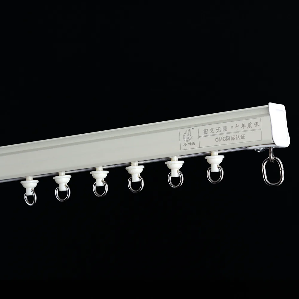 Home decor curtain rail aluminium factory supply pulley system curtain track