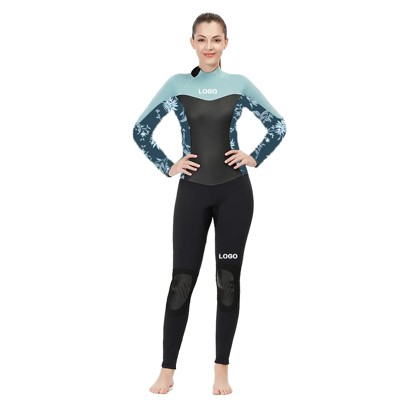  4/3mm Free Dive Suit Neoprene Smooth Skin Snorkeling Surf Back Zipper 2021 Women