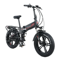Eu warehouse folding ebike 1000w 48v 15ah 17ah 20inch folding electric bike full suspension fat tire electric bike