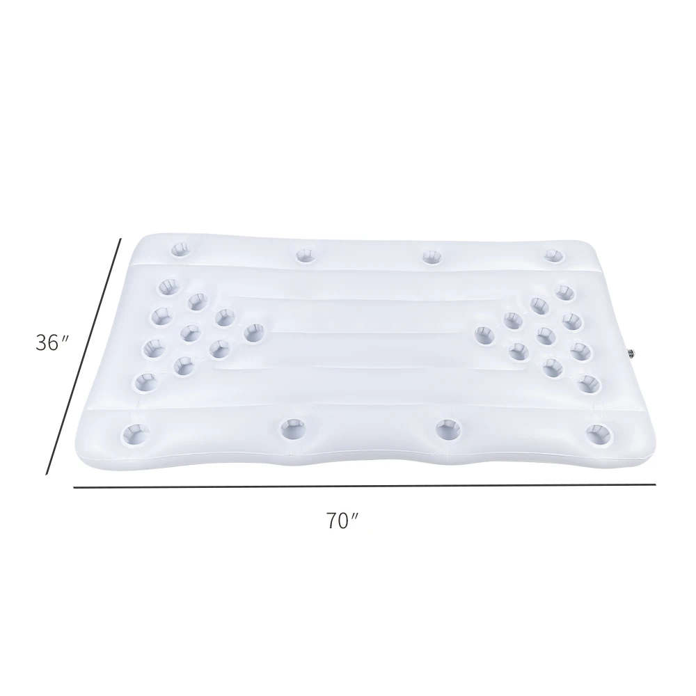 Customizable Water Party PVC inflatable lounge raft pool beer pong ball table floating