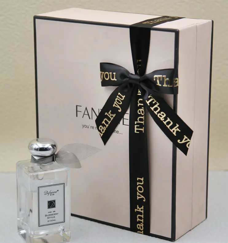 Wholesale Decoration Ribbon  Bow Custom Packing Bow Colors Satin Ribbon Gift Wrapping Bow With Company Logo Printed