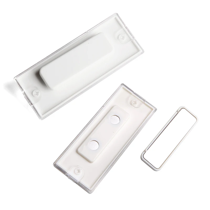 Acrylic Name Tag Holder Magnetism Business Name Tag With Magnetic button Blank Name Tag Badge