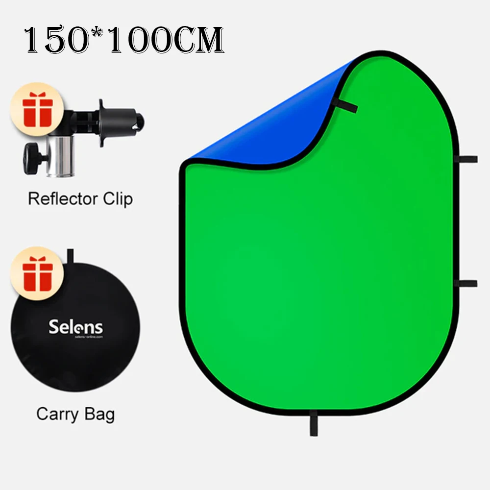 Collapsible Reflector Portable Green Screen Background Chromakey Backdrop Reflector for Photography Photo Studio Props