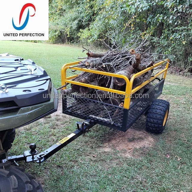 2023 best price Multi Purpose Pull Behind ATV DUMP TRAILER metal trailer trailer with offroad wheels with low MOQ