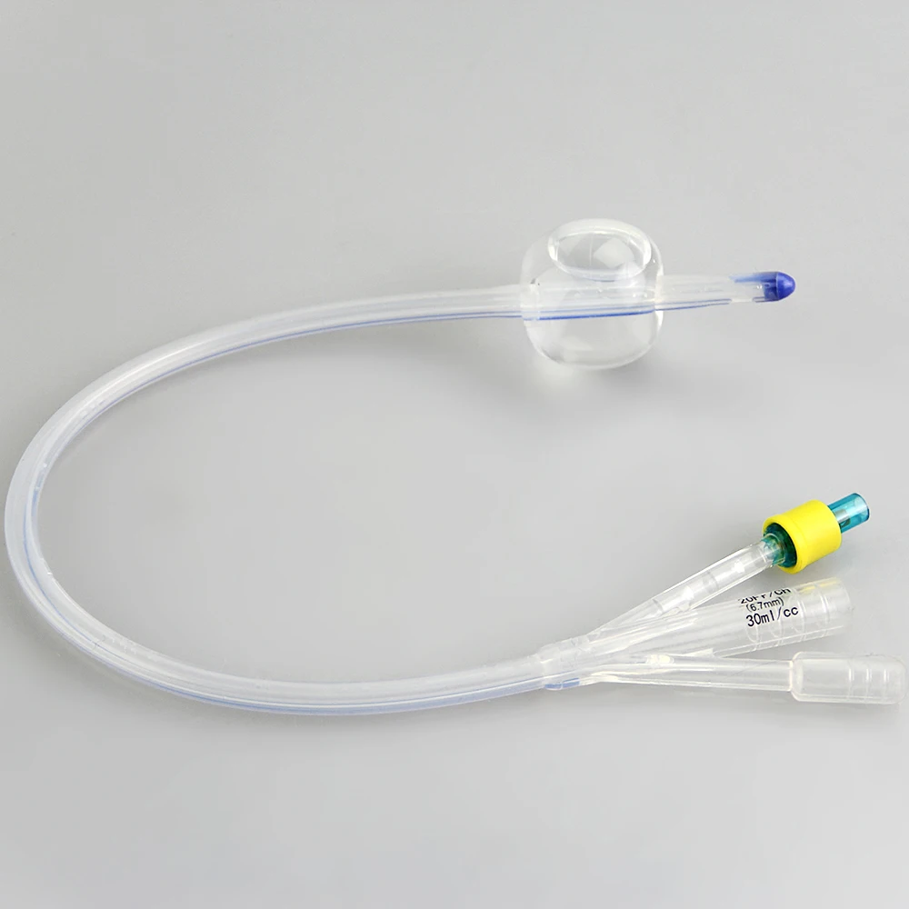 Factory Price Medical 2-Way or 3-way disposable medical 100% Silicone Foley Catheter For Pediatric