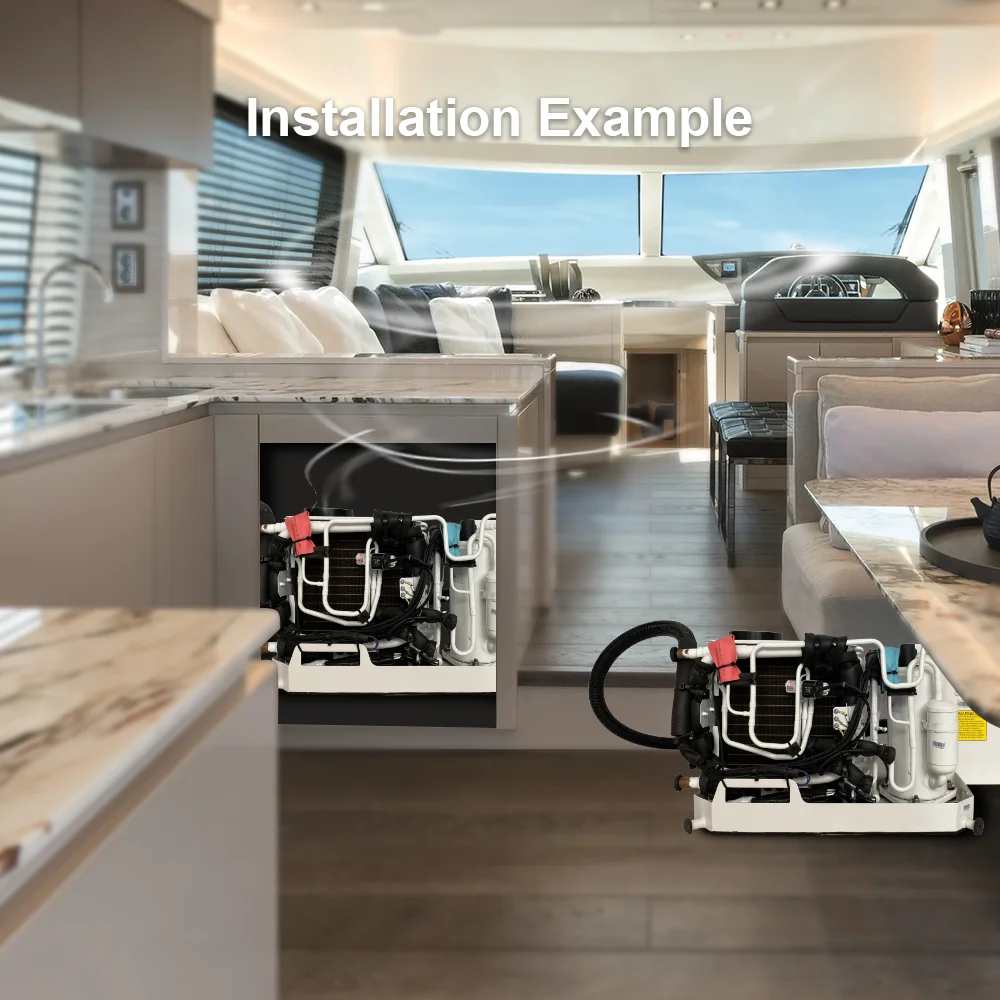 Durable and Reliable Electric Marine Air Conditioner New R410A for Car Boat Ship Cooling Room Use