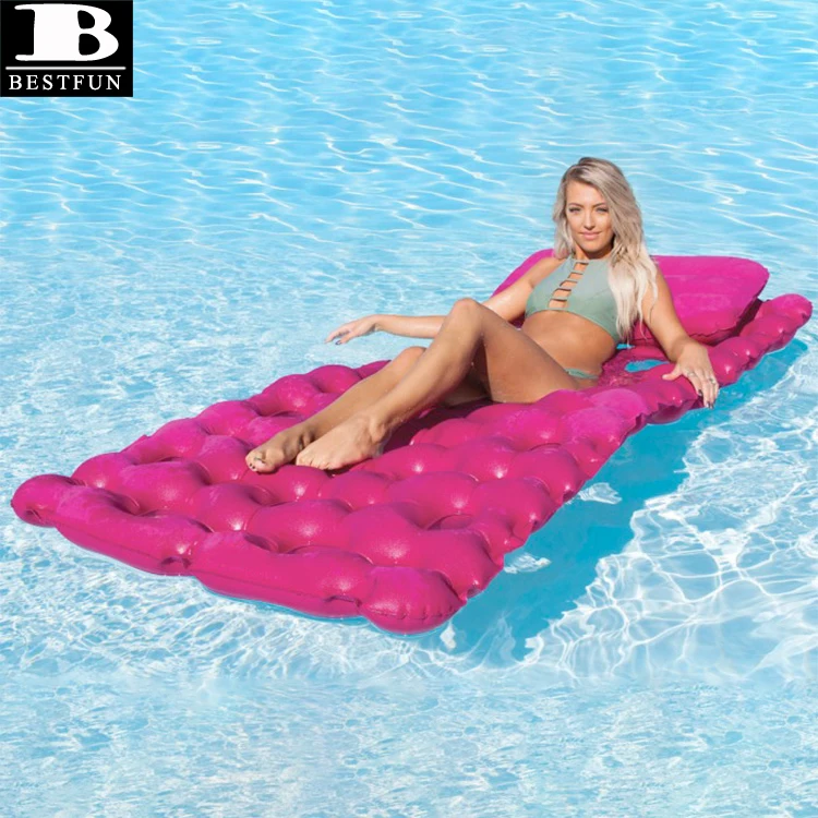 Заводская Подгонянная пушистая классная замша одиночный надувной бассейн негабаритный матрас со съемной