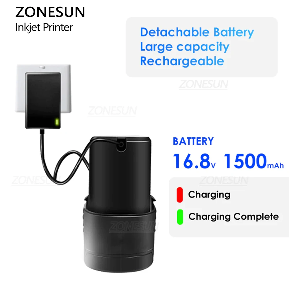 ZONESUN ZS-HIP254 Color Expiry Date Labeling Logo Coding 25.4MM Portable Handheld Inkjet Printer