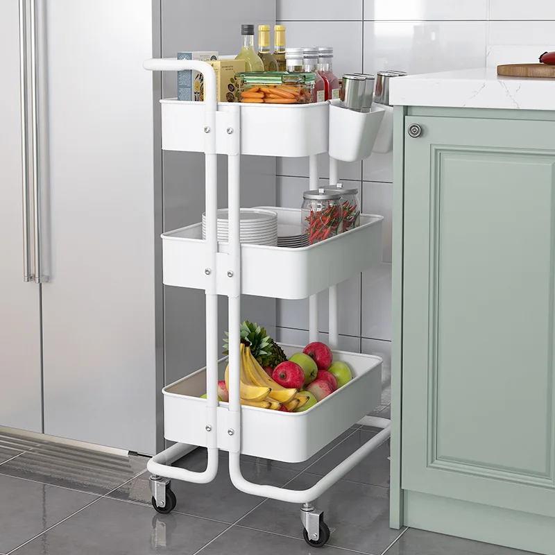 2/3/4 Tier Slim Kitchen Storage Organizer Rolling Trolley Rolling Craft Storage Cart with Wheels