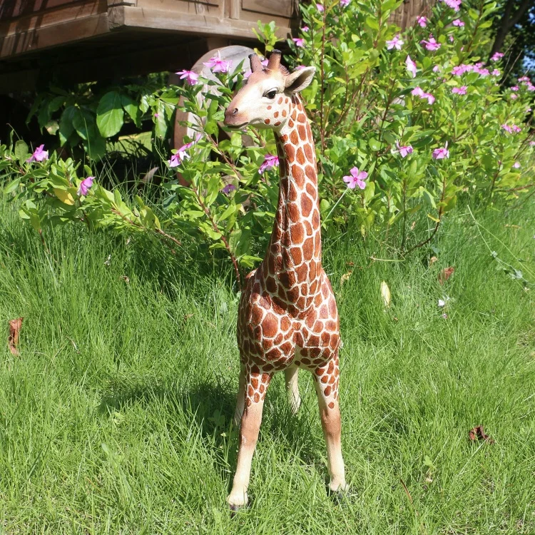Garden decor statues animals fiberglass resin giraffe, figurines resin animal giraffe statue for sale^