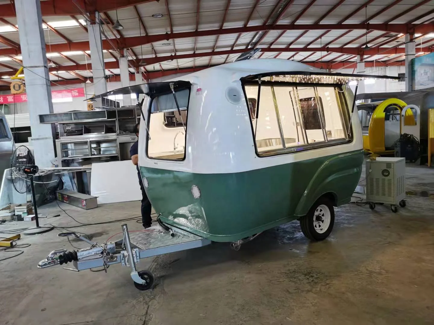 Galvanized Retro Food Truck for Sale Concession Food Trailer Best Designed Mobile Square Food Trailer for Sale in China Chips