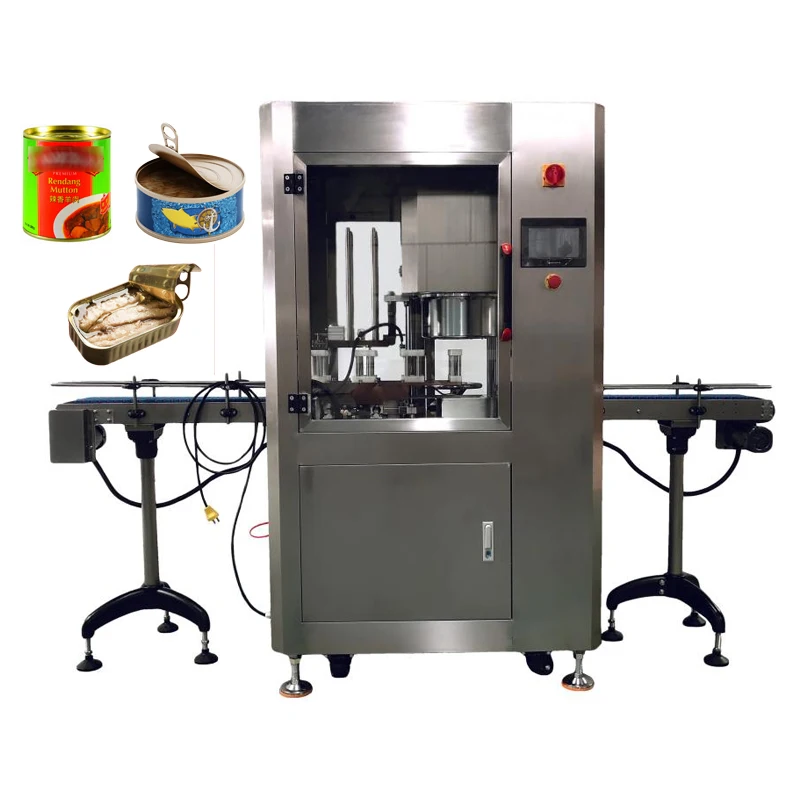 LWT Beef Meat Canning Machinery Herring Mackerel Sardine Tuna Fish Canned machine Tin Can Sealing Machine