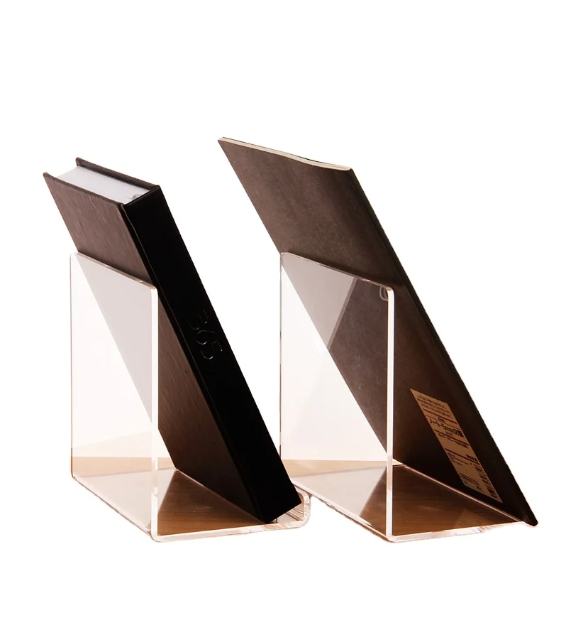 2024 Office student bookend Acrylic chipboards L Shape  bookshelf