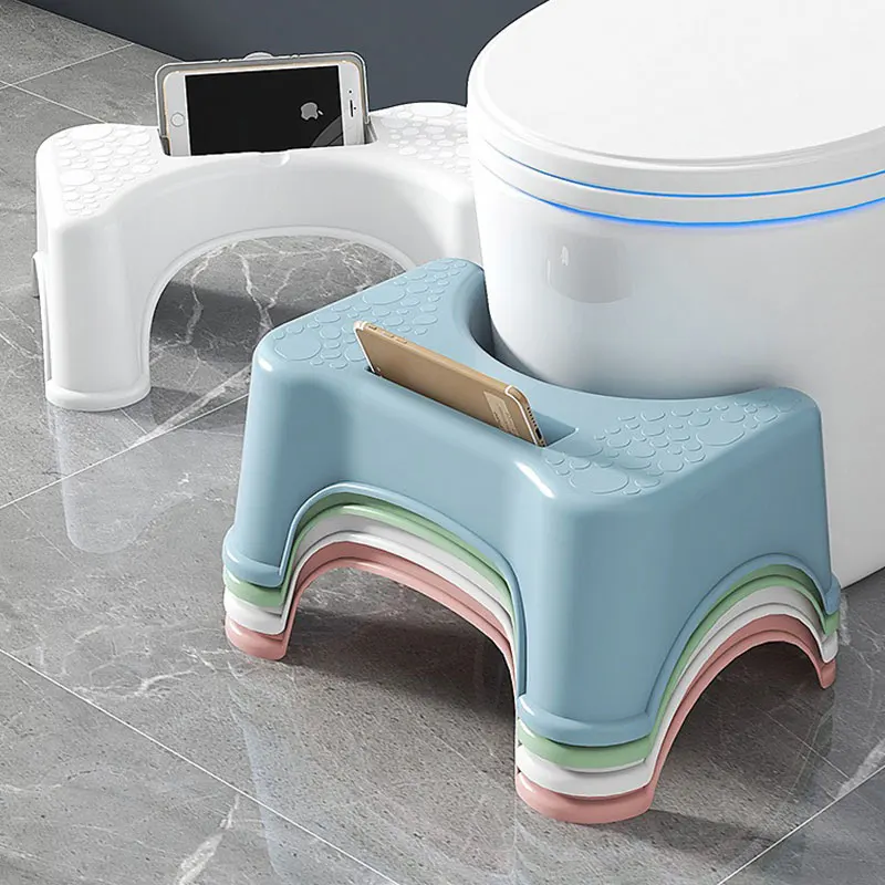 Bathroom Non-slip Toilet Step Stool Wholesale Nonslip Squatty Potty Low Price Plastic Toilet Foot Stool