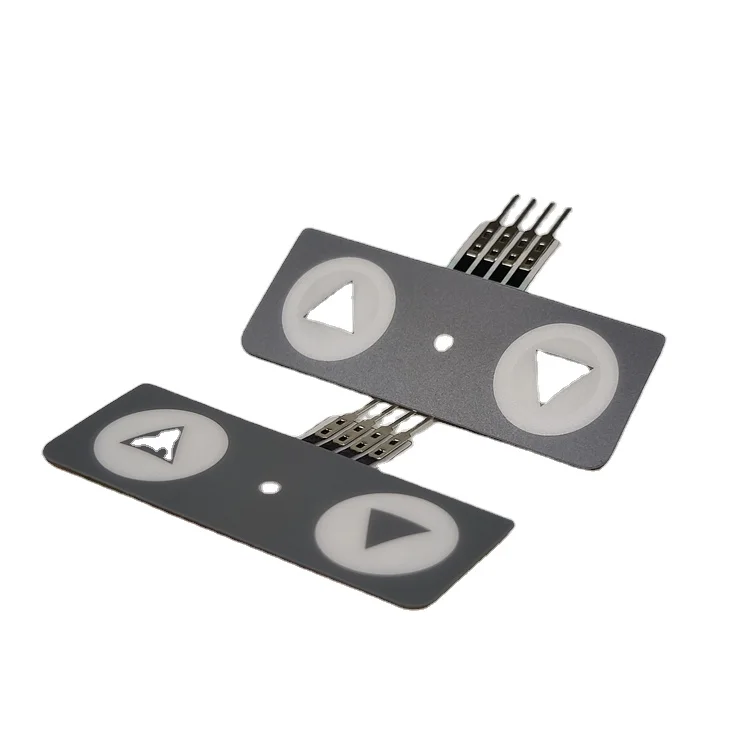 Custom Graphic Overlay Autotex F200 PET Material Embossing Buttons Tactile Membrane Switch With 3M Adhesive for Remote Control