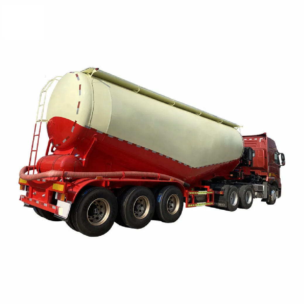 Cheap price 3 axles 50ton 40m3 cimc work cement bulker carrier silo transport equipment trailer