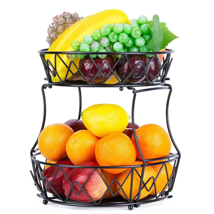 Vegetable and Fruits Storage Organizer Household Fruit and Vegetable Storage Basket Wire Basket for Fruit and Vegetable Storage
