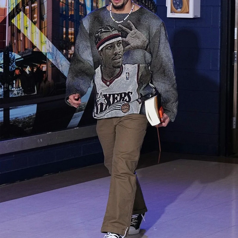 Customized New Products Yard Dyed man clothing coat streetwear Jacquard sweat Woven Tapestry jacket with zip up