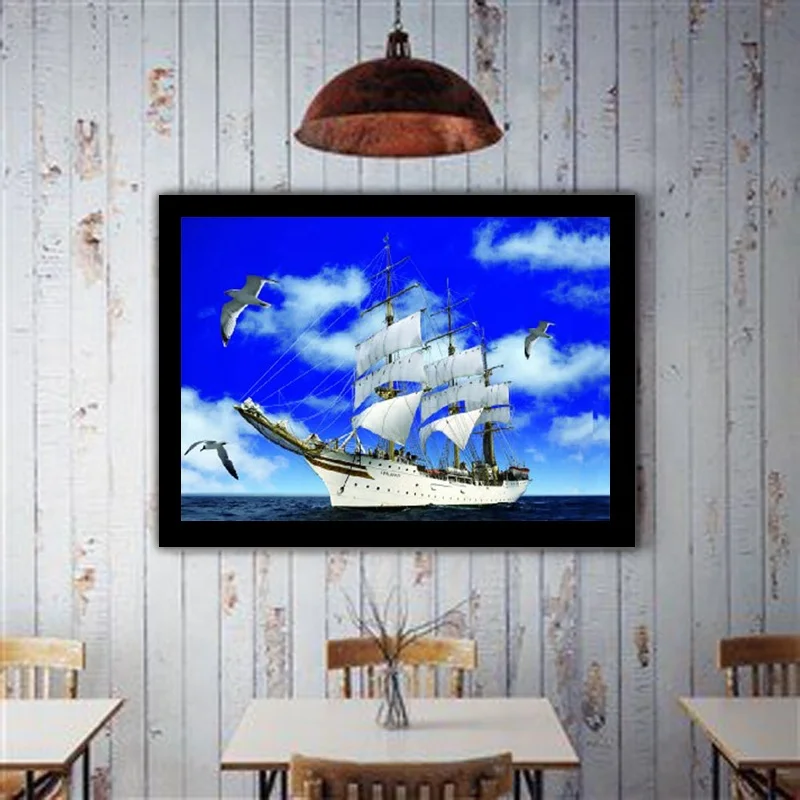 3D lenticular painting with black frame  40*30cm PET 5D 3D lenticular picture frames artwork modern pictures for home decoration