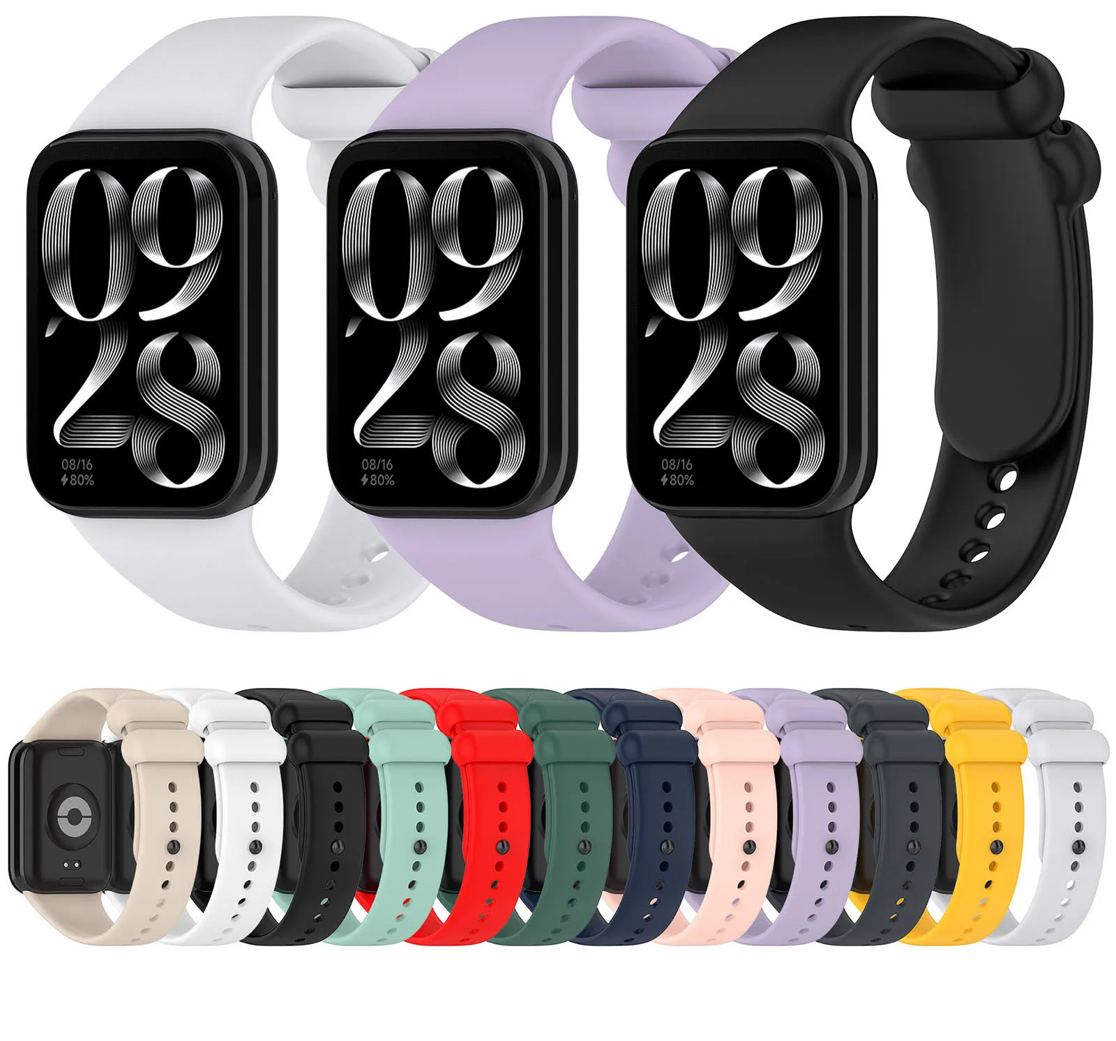 Sports Silicone Strap For Xiaomi Mi Band 8 Pro Comfortable Breathable Wristband Strap Accessories