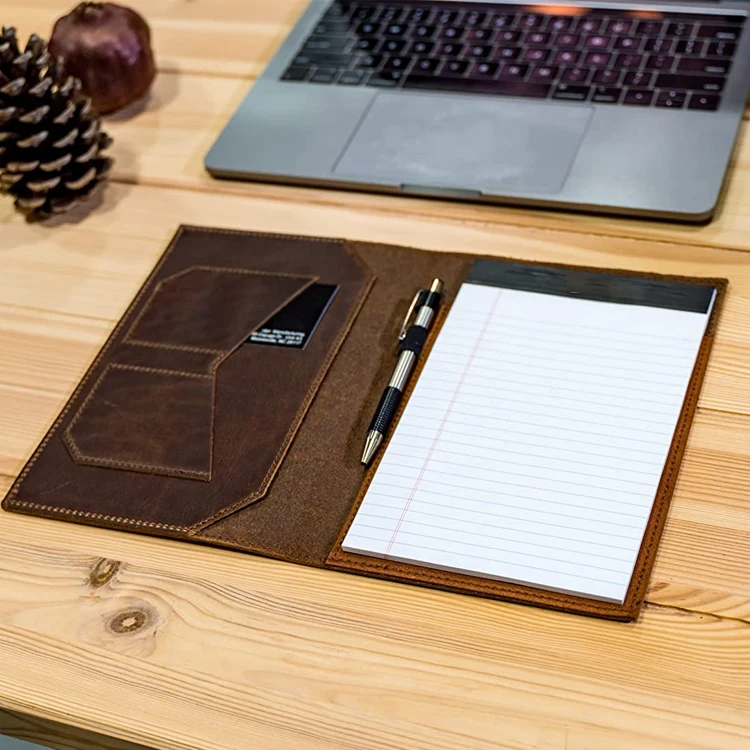 Business Executive PU Leather Cover Notepad Portfolio File Folder