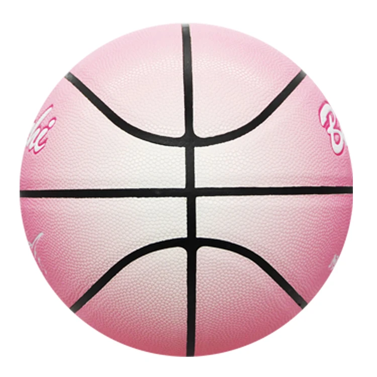 Composite Leather Pink Street Ball Colorful Style Outdoor And Indoor  Basketball