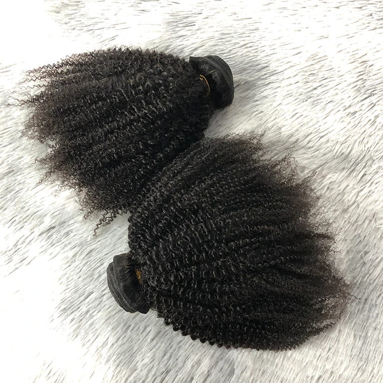 4A 4B 4C  Factory Price Natural Color Unprocessed Raw Brazilian Afro Kinky Curly 3A 3B 3C Hair Bundle Clip In Hair Extension