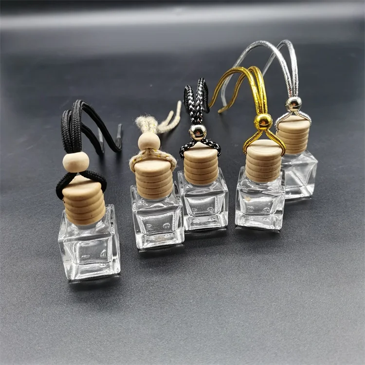 Hot selling 7ML car glass bottle perfume pendant indoor perfume diffuser car vent perfume pendant