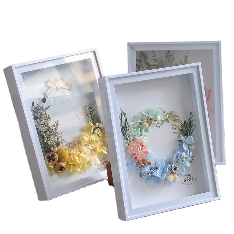  Полые трехмерные diy сушеные цветы фоторамка вечный цветок пакет для группового строительства салонный материал родителей и