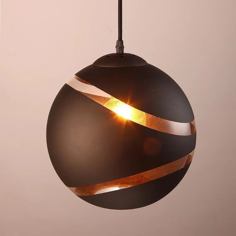 Lumind Pendant Light Glass Chandelier Luxury Bedroom bar Black Indoor Custom