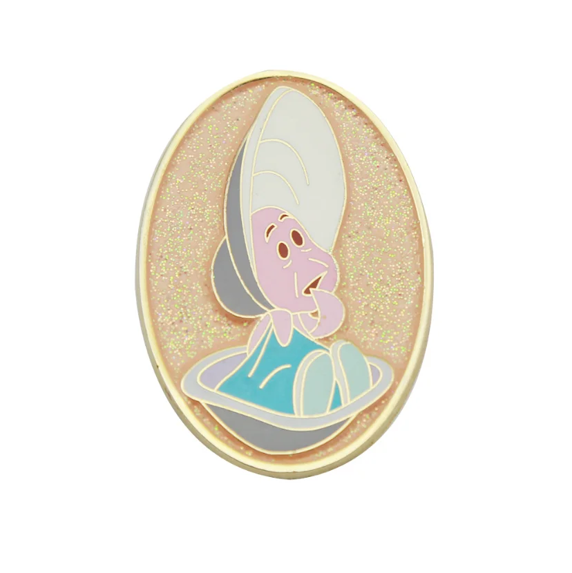 Custom Designer Anime Glitter Enamel Lapel Safety Pins Top Brooches Shiny Badge