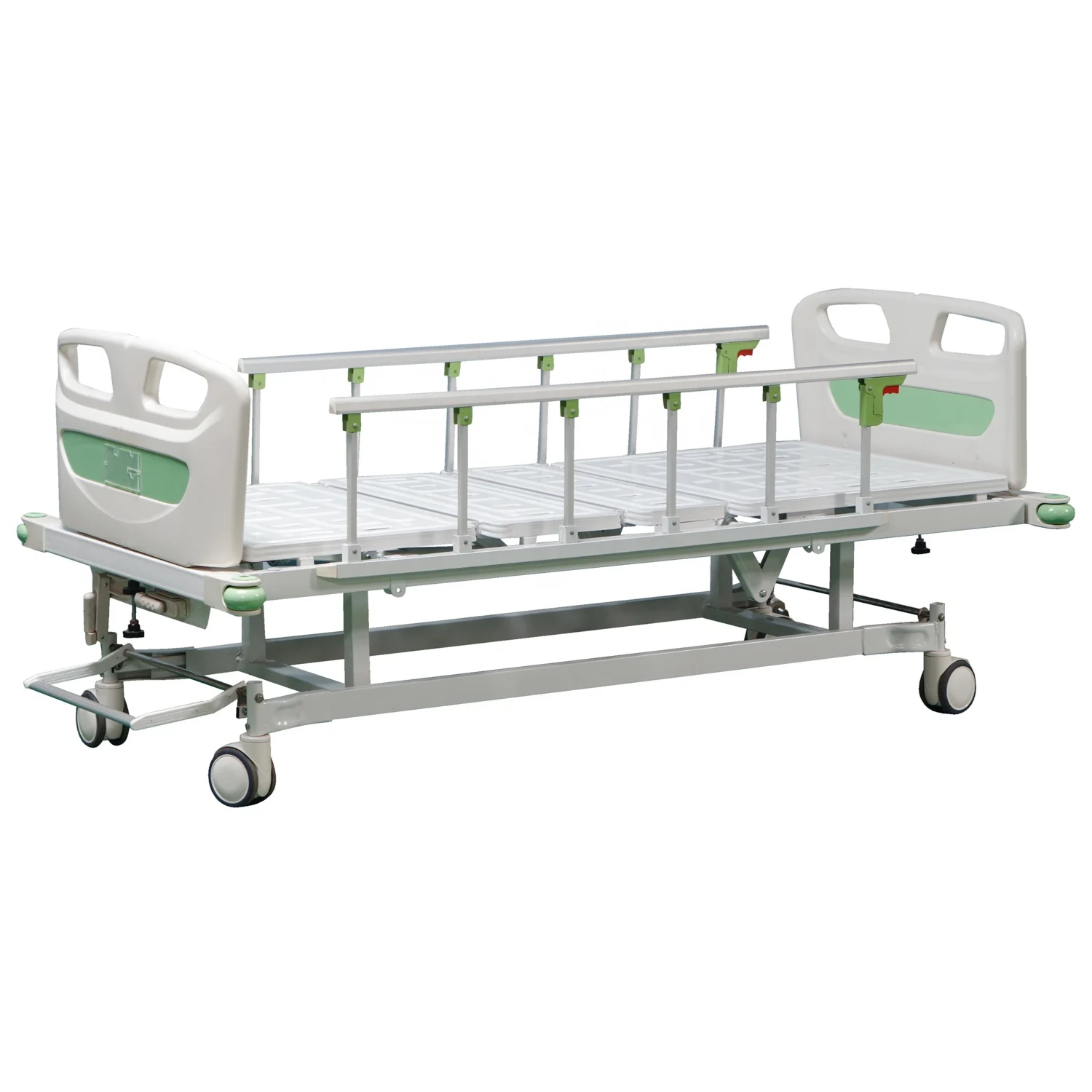 Two-Function Hospital Bed with Manual Crank System Metal Patient Bed by Hospital Furniture Manufacture for Sale