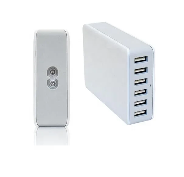 
ce approved multi 6 port usb phone charger 5v12a 60w power adapter with 1.5m cable 