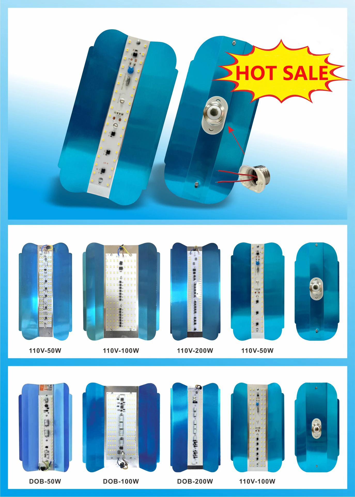 AC85-265V reflectores led multivoltaje Street Lights 50W 100W lampara Garden Road Flood light Outdoor Led Lodine tungsten lamp