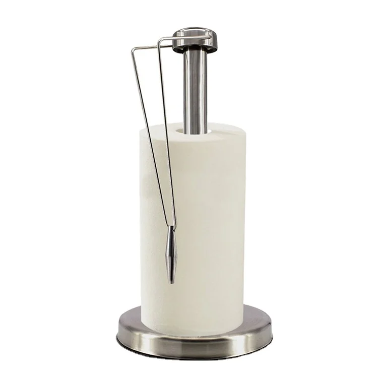 Pretty design one hand tear  bathroom countertop paper roll holder tissue holder stand kitchen paper towel holder