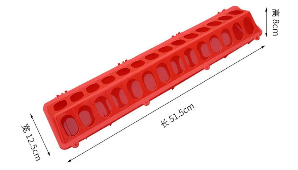 red New Chicken Duck Goose Plastic Trough Automatic Leak Feeder Animal Feeders Chicken feeder