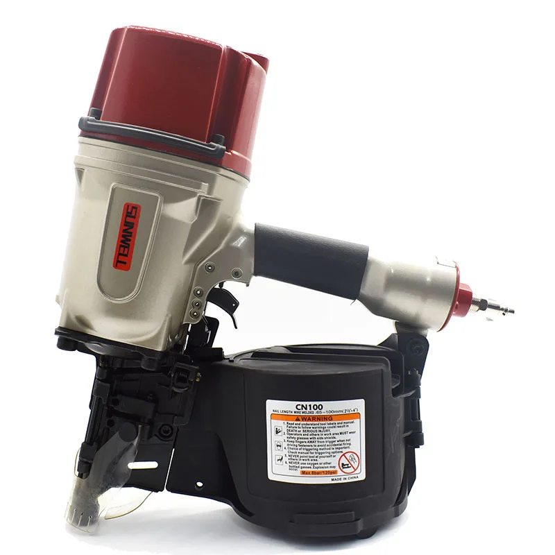 Air Coil Nailer CN100 Woodworking Pallet Tool Pneumatic Coil Nailer Shooting Nail Gun