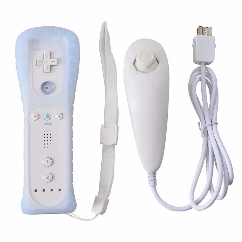 2 in 1 Built in Motion Plus Wireless Gamepad For Wii Remote Nunchuck Controller For Wii Joystick