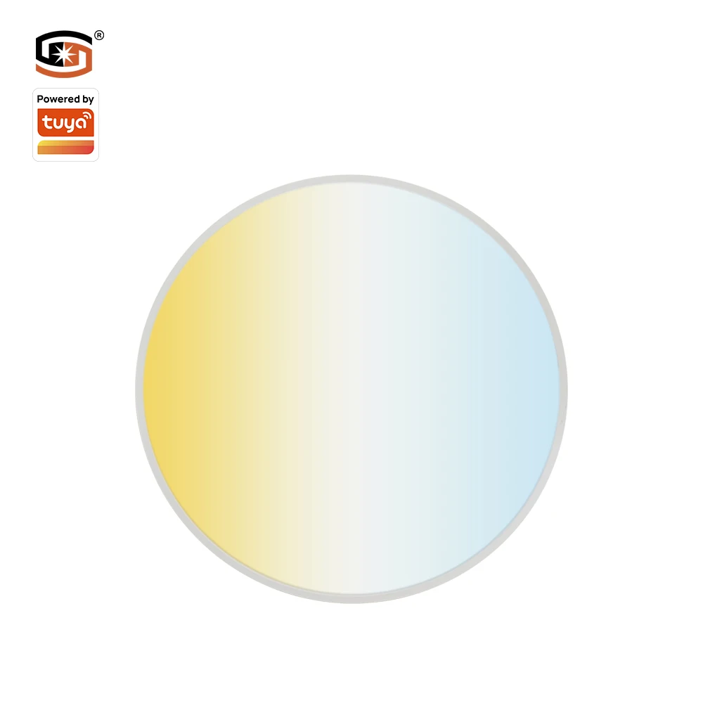 CCT Shell Thickness Adjustable Dimming 36W Wifi Led Photographi Light Panel Round 0.7mm  PF0.95 Tuya Smart APP/Voice Control